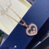 Chopard-inspired Heart Diamond-edge Necklace, In Stock, My Love Hidden in Heart 💓 Yet Revealed in Color 🌈🔥 High-quality K-gold Craftsmanship, Best Value Online ‼️ Bestseller, Colors Available, Excellent 👍, Adorned with Sparkling Zirconias Mimicking K-gold, Fashionable and Elegant ✨✨✨