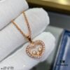 Chopard-inspired Heart Diamond-edge Necklace, In Stock, My Love Hidden in Heart 💓 Yet Revealed in Color 🌈🔥 High-quality K-gold Craftsmanship, Best Value Online ‼️ Bestseller, Colors Available, Excellent 👍, Adorned with Sparkling Zirconias Mimicking K-gold, Fashionable and Elegant ✨✨✨