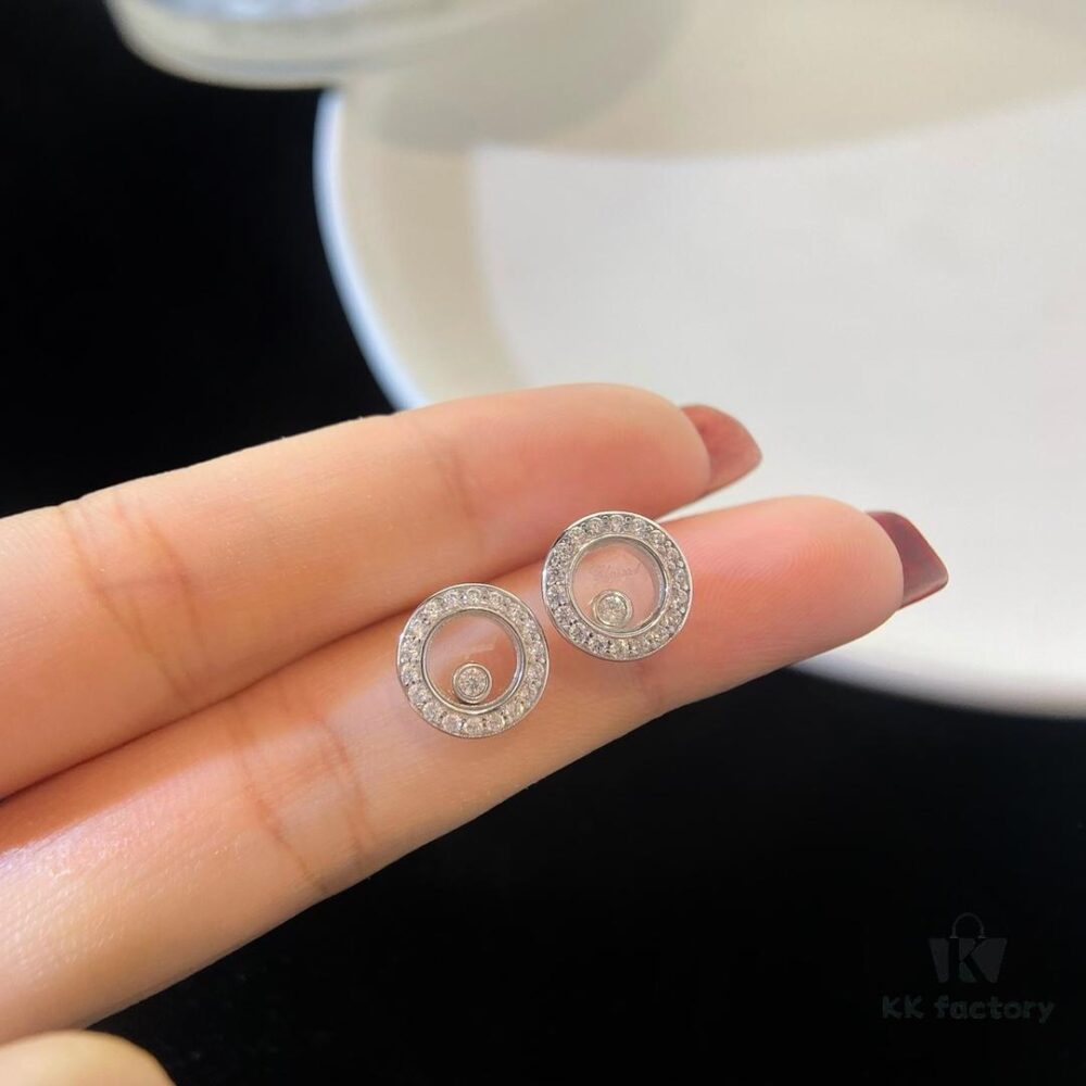 Chopard Happy Series Earrings, Dancing Diamond Collection