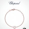 Chopard Angel Hand Chain - Chopard's Symbol of Luck with Iconic Moving Diamond, 18K Gold Plated, Original Logo and Authentic Tag, Adjustable Length Chopard Heart Bracelet