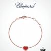Chopard Angel Hand Chain - Chopard Lucky Symbol with Iconic Moving Diamond, 18K Gold Plated, Original Logo and Authentic Tag, Adjustable Length Chopard Heart Bracelet 53581075