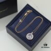 Chopard High-Version CNC Craft Necklace with Sun, Moon and Stars, 18K Rose Gold Original Logo, Adjustable Length, Featuring Brand's Iconic Moving Diamond Inside Glass