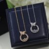 Chopard 👼 Chopard Necklace with Lucky and Iconic Moving Diamonds, 18K Rose Gold, Original Logo, Adjustable Chain Length
