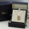 Chopard 👼 Chopard Necklace with Lucky and Iconic Moving Diamonds, 18K Rose Gold, Original Logo, Adjustable Chain Length