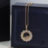 Chopard Necklace: Chopard's Luck and Iconic Moving Diamond, 18K Rose Gold, Original Logo and Authentic Tag, Adjustable Length, Chopard Heart Necklace