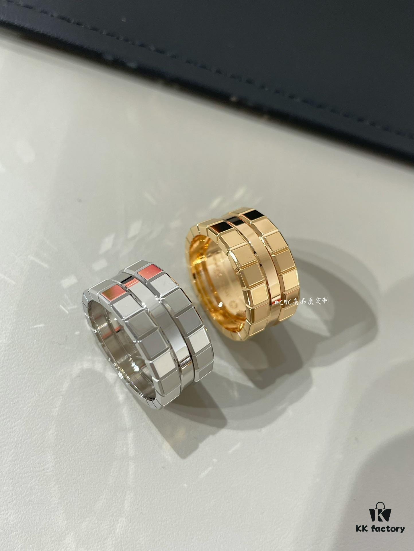 New Chopard Ice Cube Series, Wide Polished Ice Ring, CNC Precision Carved Version (Same as Zhang Linghe's Style)