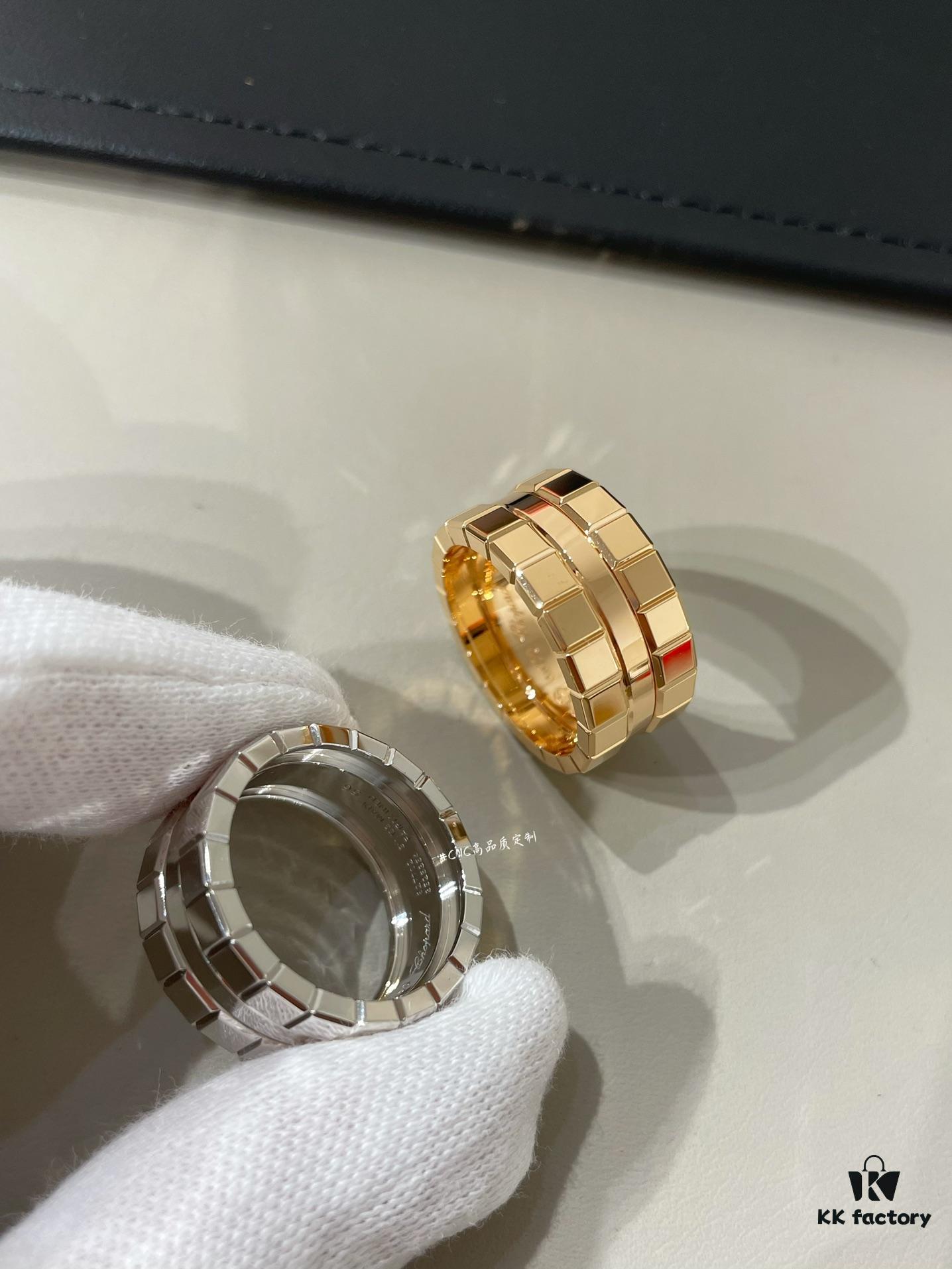 New Chopard Ice Cube Series, Wide Polished Ice Ring, CNC Precision Carved Version (Same as Zhang Linghe's Style)