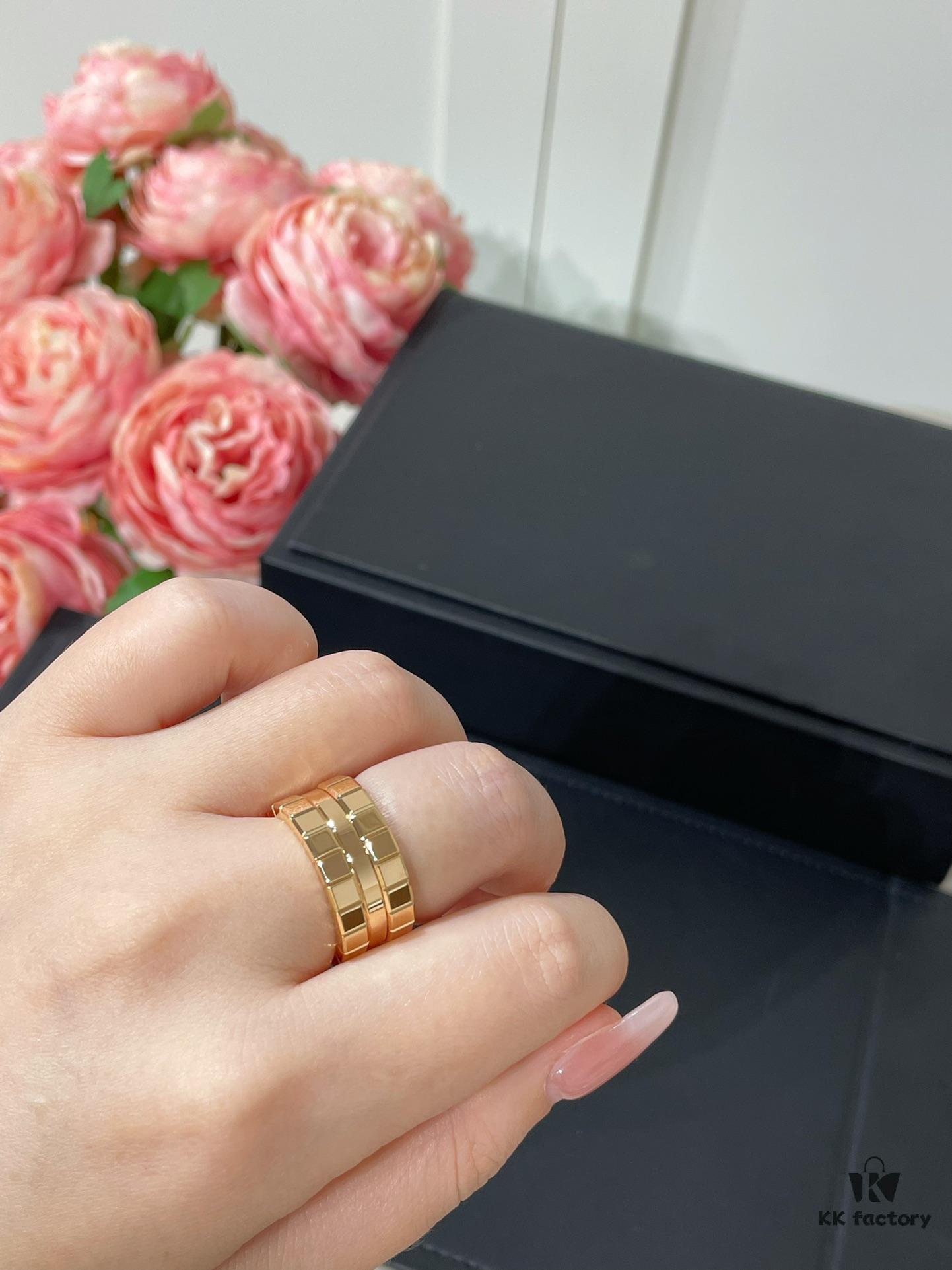 New Chopard Ice Cube Series, Wide Polished Ice Ring, CNC Precision Carved Version (Same as Zhang Linghe's Style)