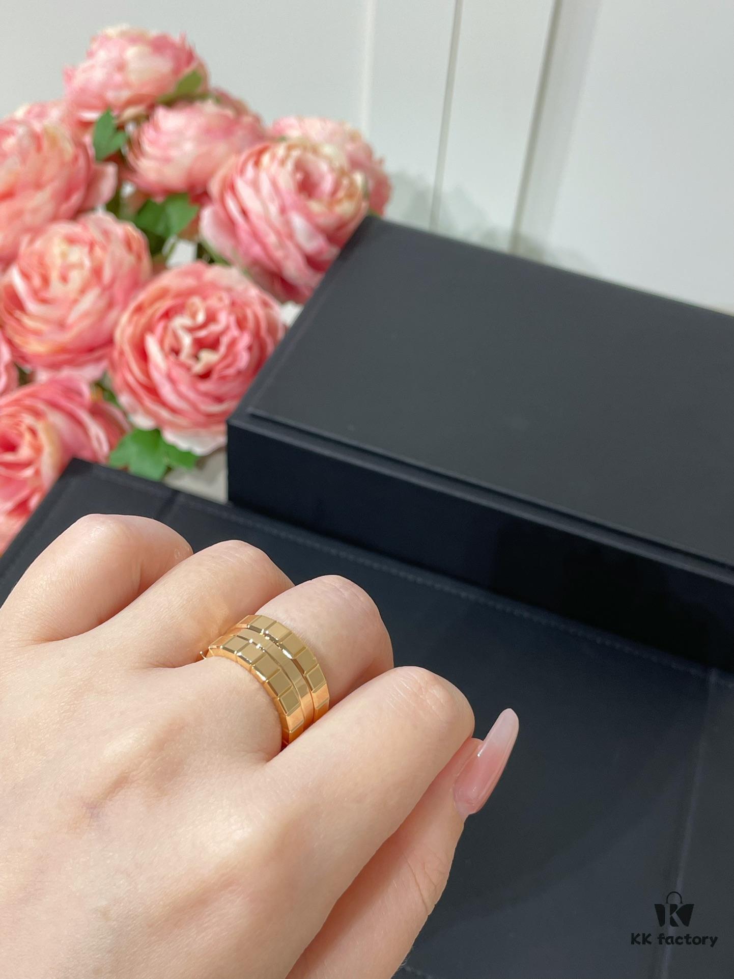 New Chopard Ice Cube Series, Wide Polished Ice Ring, CNC Precision Carved Version (Same as Zhang Linghe's Style)