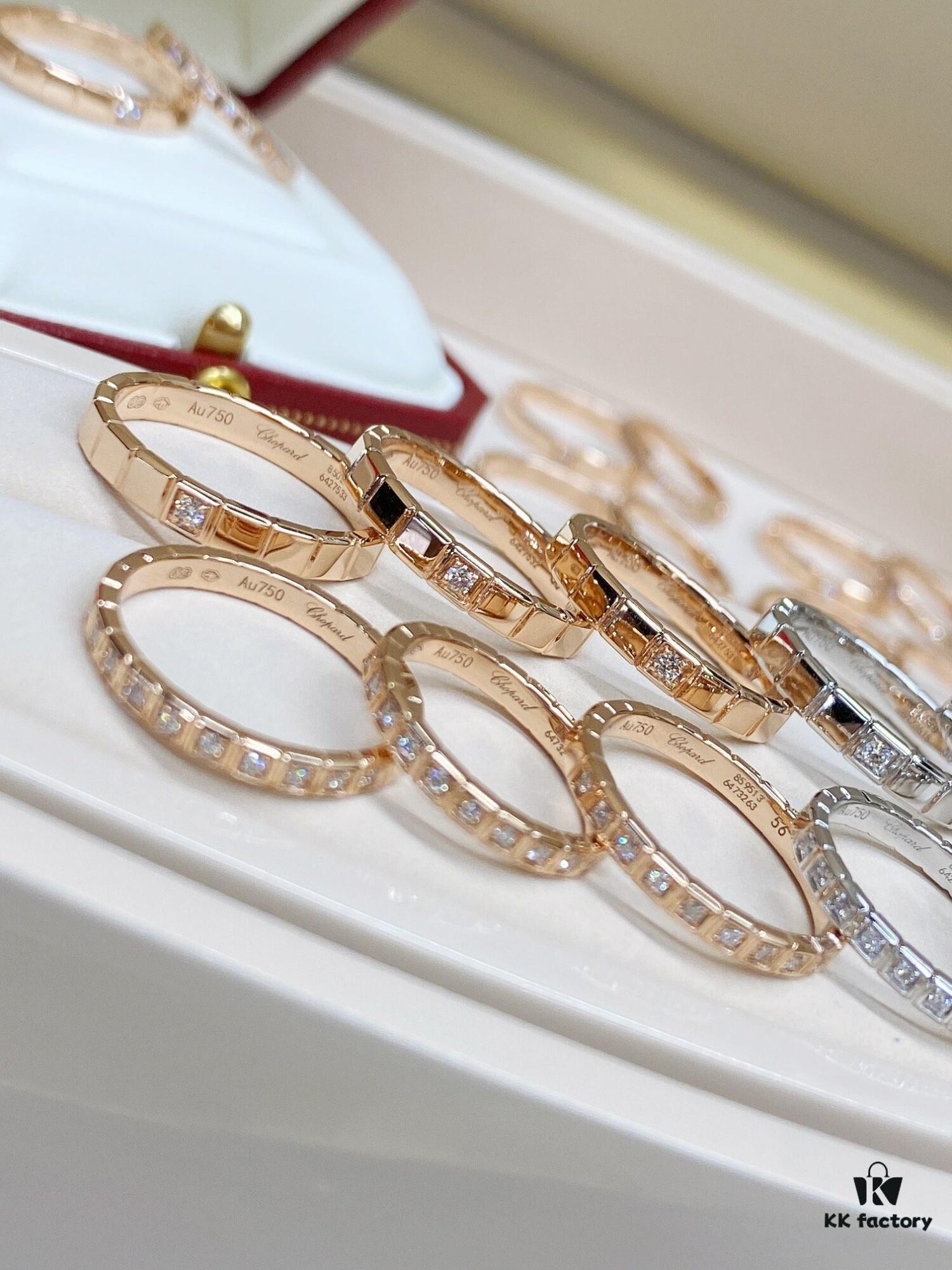 New Arrival ♥️ Chopard Happy Diamonds Square Candy Couple Ring 💍