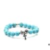 Chrome Hearts Turquoise Bracelet with Crossflower Detail