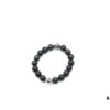 Chrome Hearts Obsidian Bracelet with Double Silver Beads