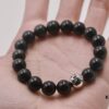 Chrome Hearts Obsidian Bracelet with Single Silver Bead