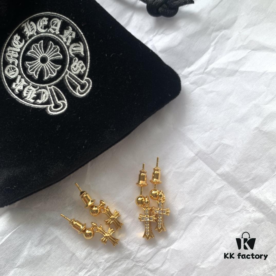 Must-Have Cross Stud Earrings for Fashion-Forward Individuals, Four Styles Available
