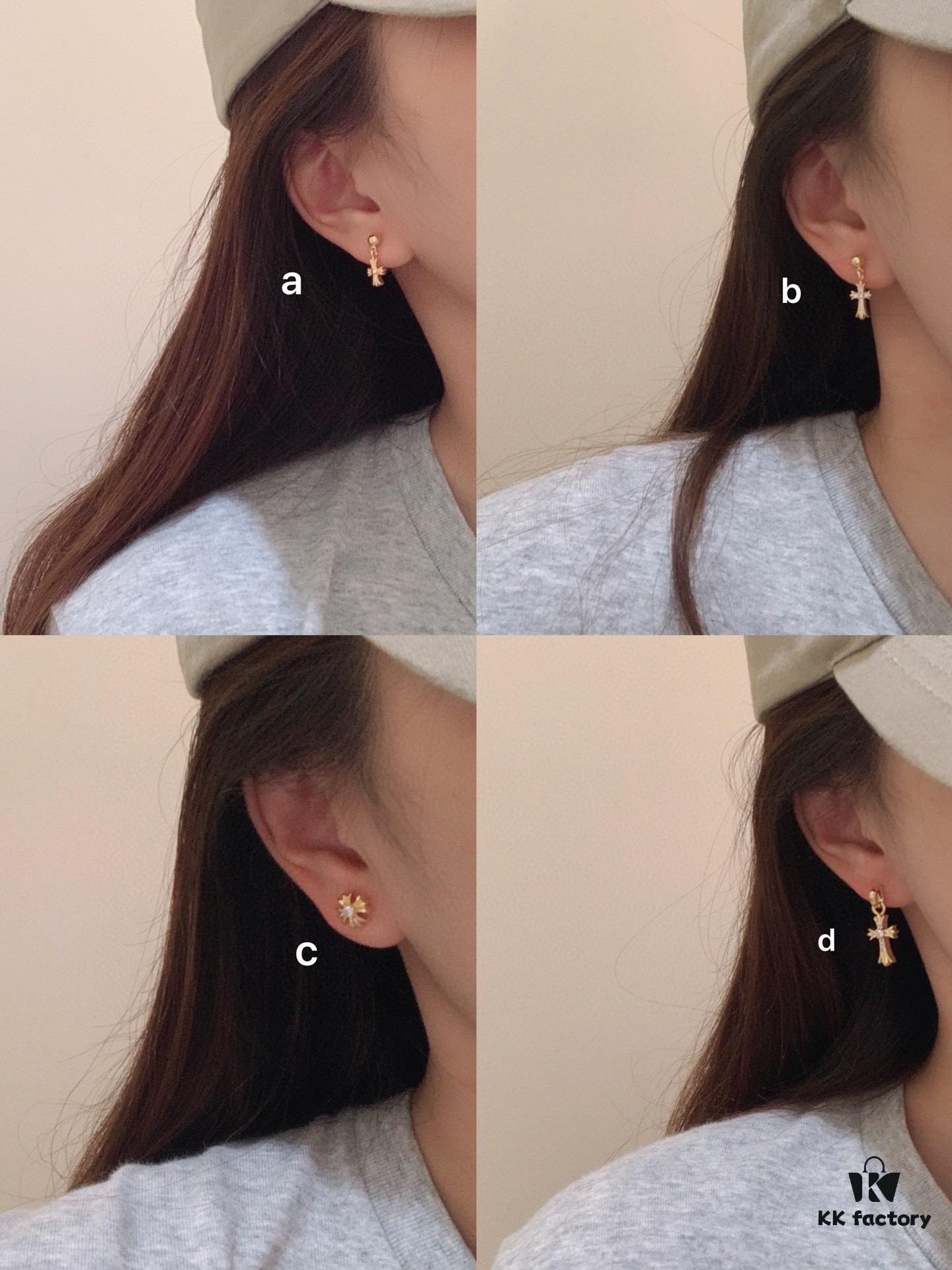 Must-Have Cross Stud Earrings for Fashion-Forward Individuals, Four Styles Available