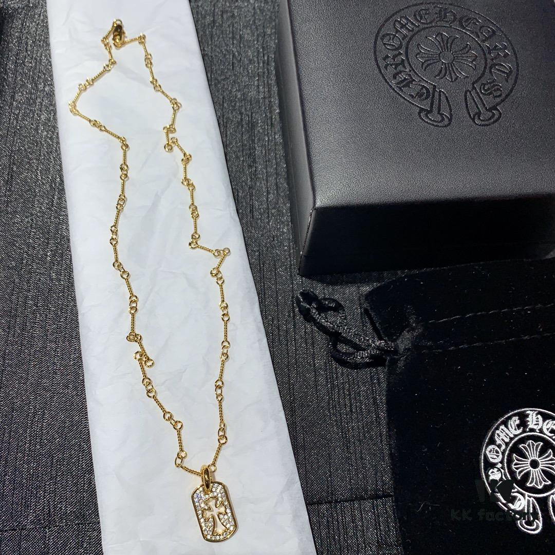 Kuroki Must-Have Streetwear Item: Fully Diamond-Encrusted Hollow Cross Cube Necklace