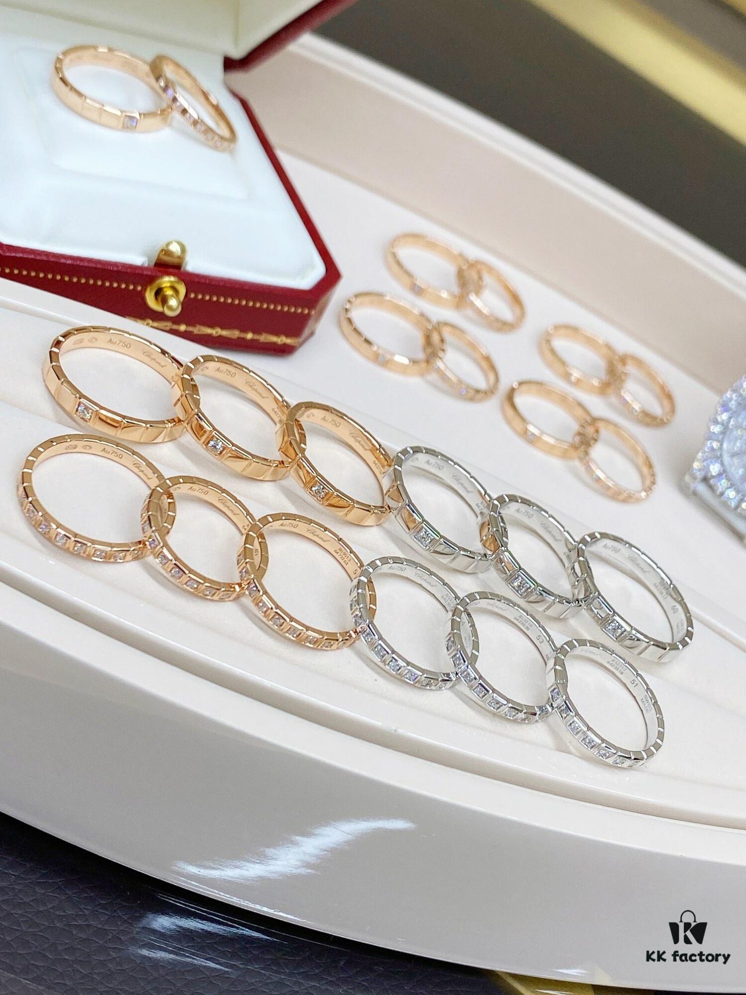 New Arrival ♥️ Chopard Happy Diamonds Square Candy Couple Ring 💍