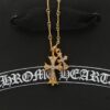 Chrome Hearts 22K Gold-Plated Double Cross Necklace