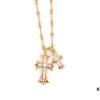 Chrome Hearts 22K Gold-Plated Double Cross Necklace