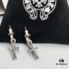 Chrome Hearts Cross Earrings, Classic Style, S925 Sterling Silver