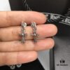 Chrome Hearts Cross Earrings, Classic Style, S925 Sterling Silver