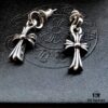 Chrome Hearts Cross Earrings, Classic Style, S925 Sterling Silver