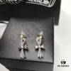 Chrome Hearts Cross Earrings, Classic Style, S925 Sterling Silver