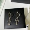 Luo Xin Cross Earrings! The Hottest Style Among Today's Internet Celebrities! S925 Sterling Silver with Full Original Packaging