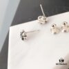 S925 Sterling Silver! Authentic Counter Ear Studs! Stylishly Casual When Paired with Chrome Hearts, the Cross Design Highlights Individuality, Perfect for Everyday Casual Wear. Looks Great as a Single Piece for Men Too! The Combination of Studs and Hoops Ensures Breathability!