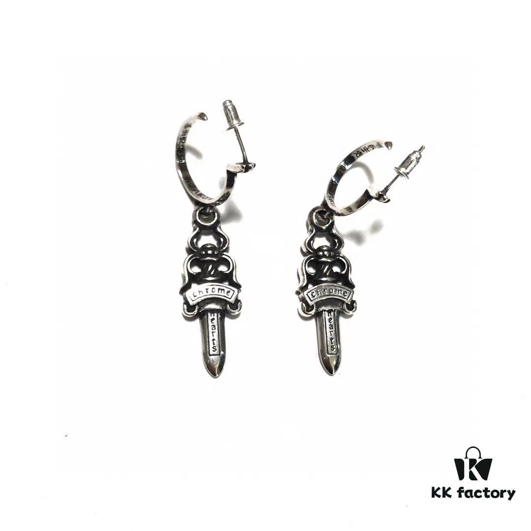 Chrome Hearts Sword Stud Earrings