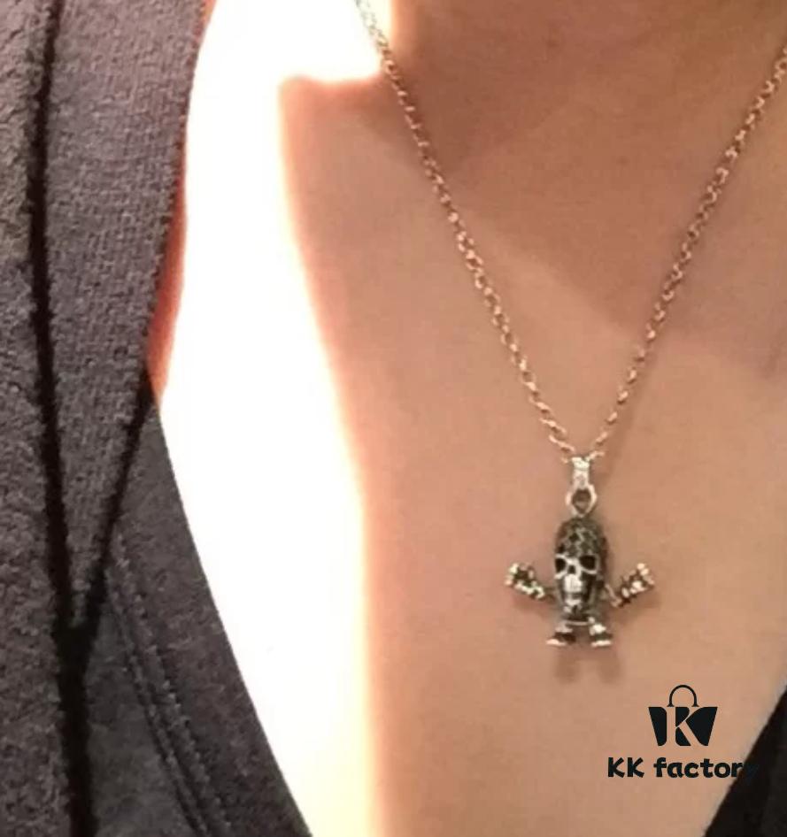 Chrome Hearts Foti Small Power Skull Necklace