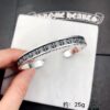 Chrome Hearts Cross Open Cuff Bracelet 925 Sterling Silver Bangle