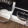 Chrome Hearts Wide Open Bangle Bracelet with Vintage Gothic Cross Design