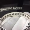 Chrome Hearts Wide Open Bangle Bracelet with Vintage Gothic Cross Design