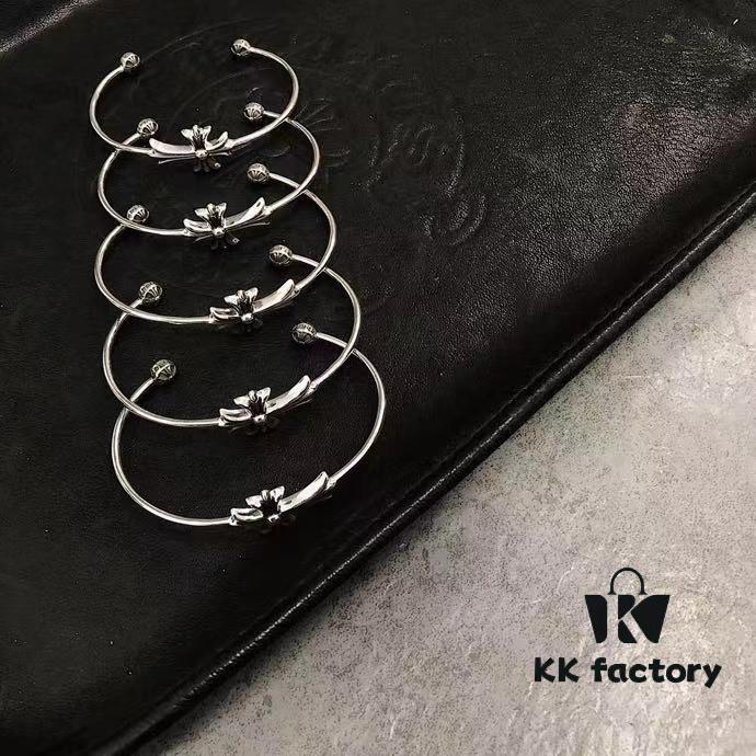 Cabinet Quality Chrome Hearts Unisex Couple Cross Bracelet