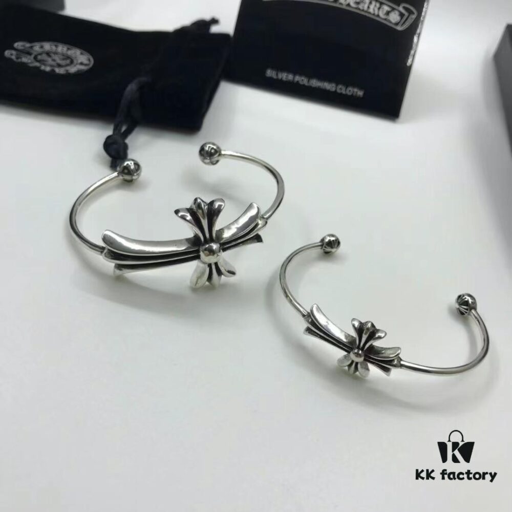 Cabinet Quality Chrome Hearts Unisex Couple Cross Bracelet