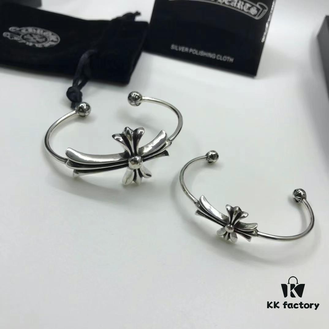 Cabinet Quality Chrome Hearts Unisex Couple Cross Bracelet