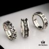 Three Classic Chrome Hearts Rings