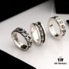 Three Classic Chrome Hearts Rings