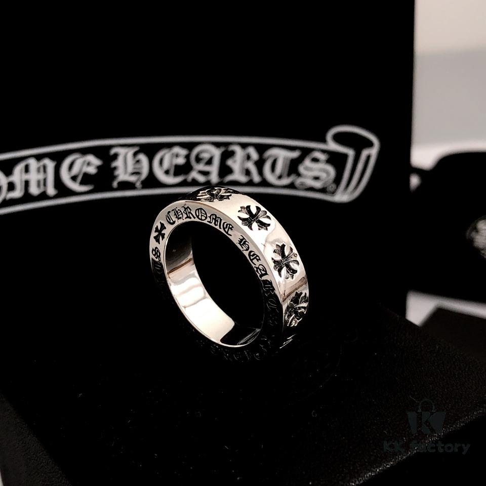 Three Classic Chrome Hearts Rings