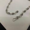 Chrome Hearts Classic Cross Flower Ball Necklace, Unisex European and American Style, Chain Width 7mm, Length 55-60cm