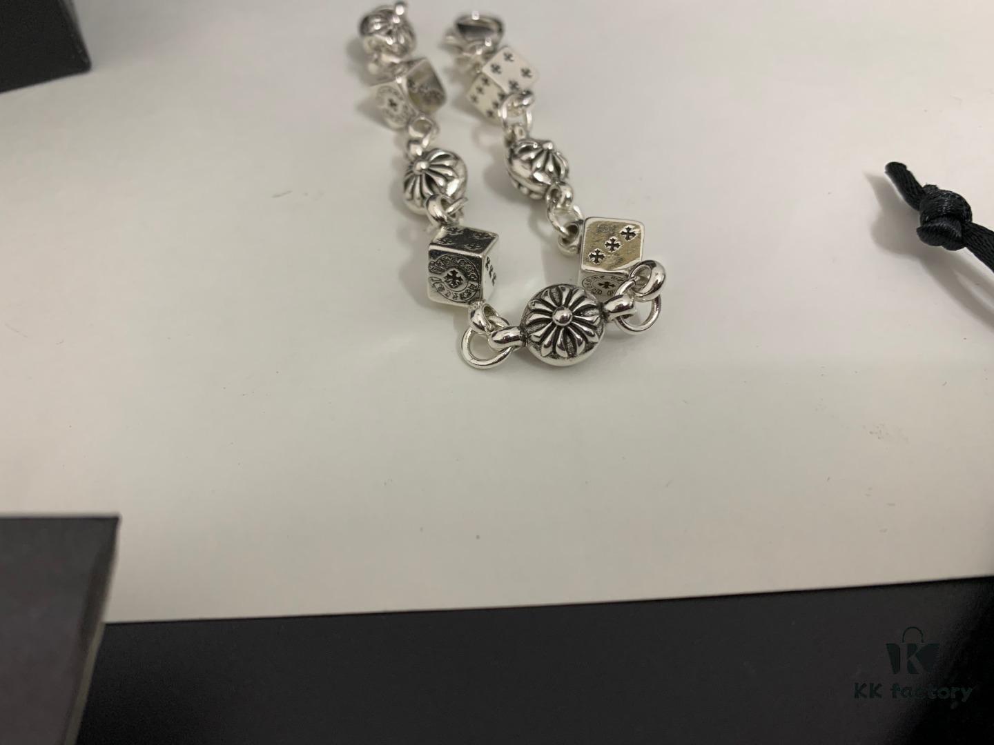 Chrome Hearts Cross Flower Dice Bracelet, Length: 18-20-22 cm