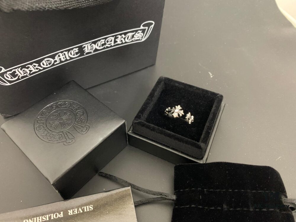 Chrome Hearts Fish Tail Cross Bloom Open Ring