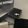 Chrome Hearts Fish Tail Cross Bloom Open Ring