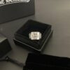 🔥 Chrome Hearts Men's Floral Cross Square Open Ring