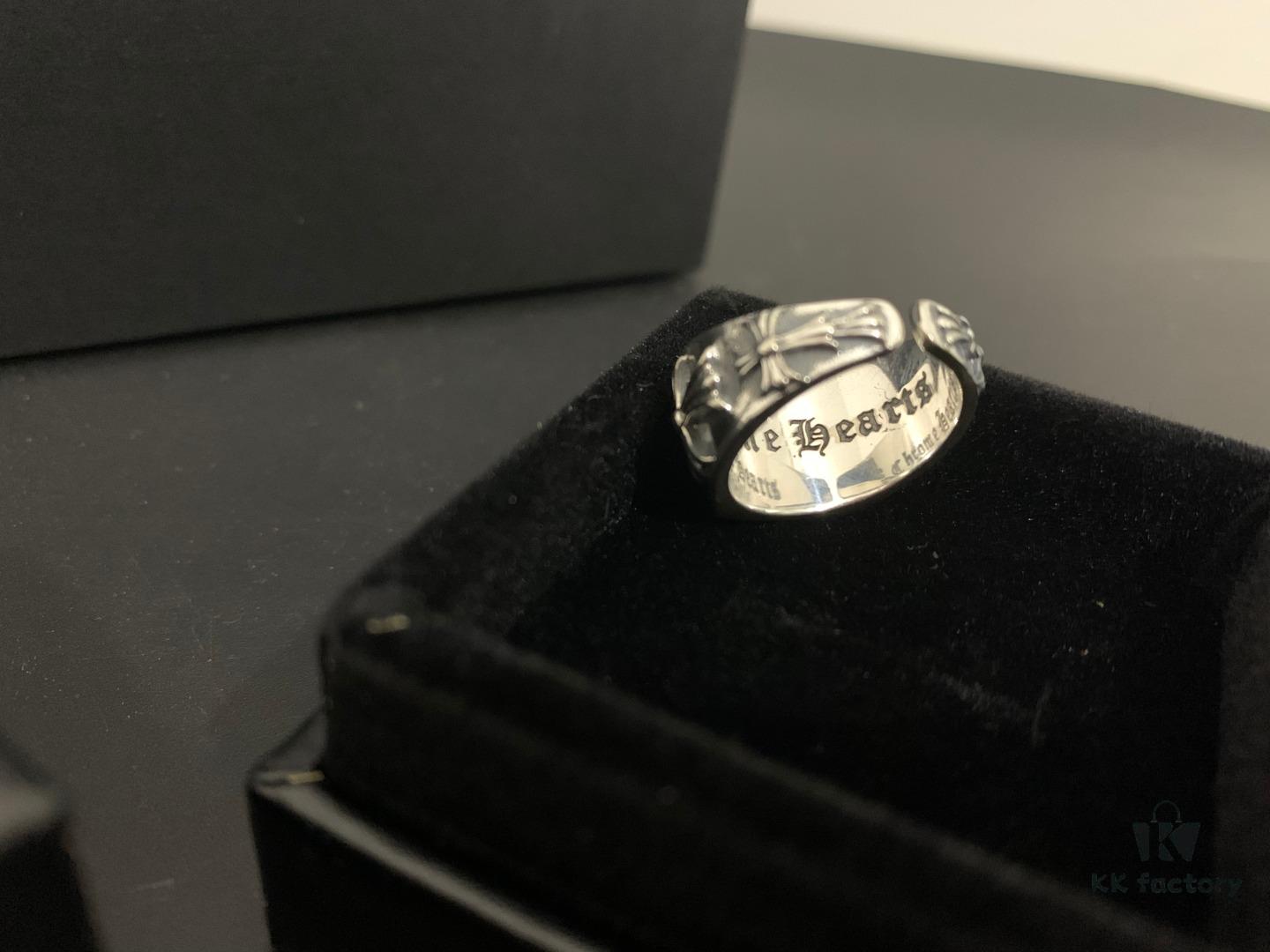 🔥 Chrome Hearts Men's Floral Cross Square Open Ring