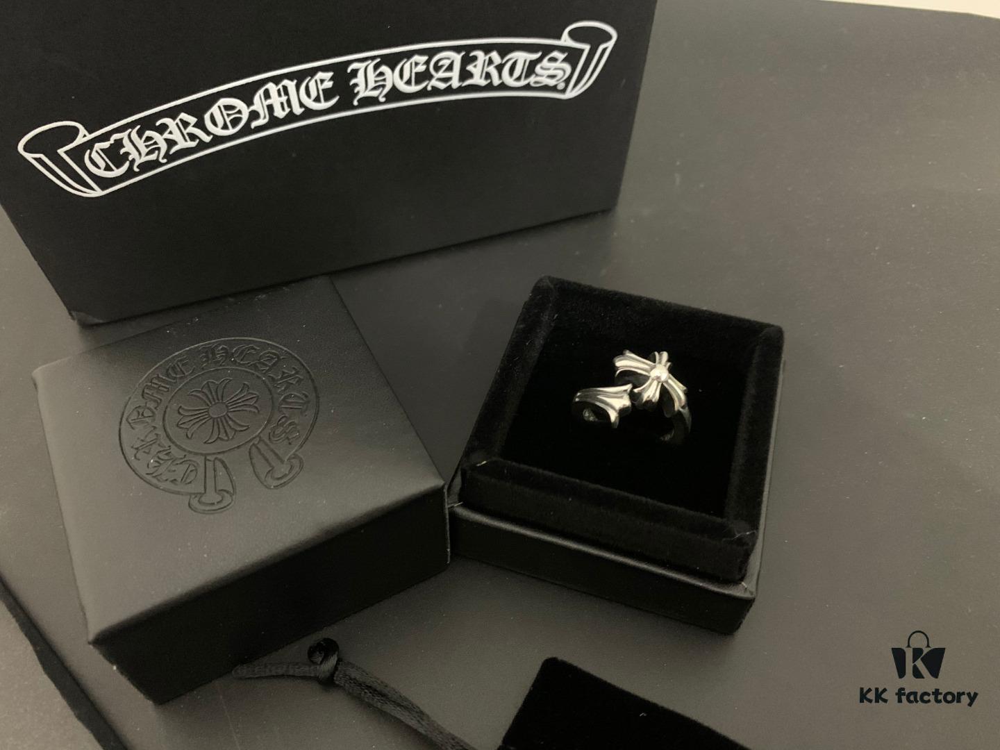 Chrome Hearts Cross Flower Twist Open Ring