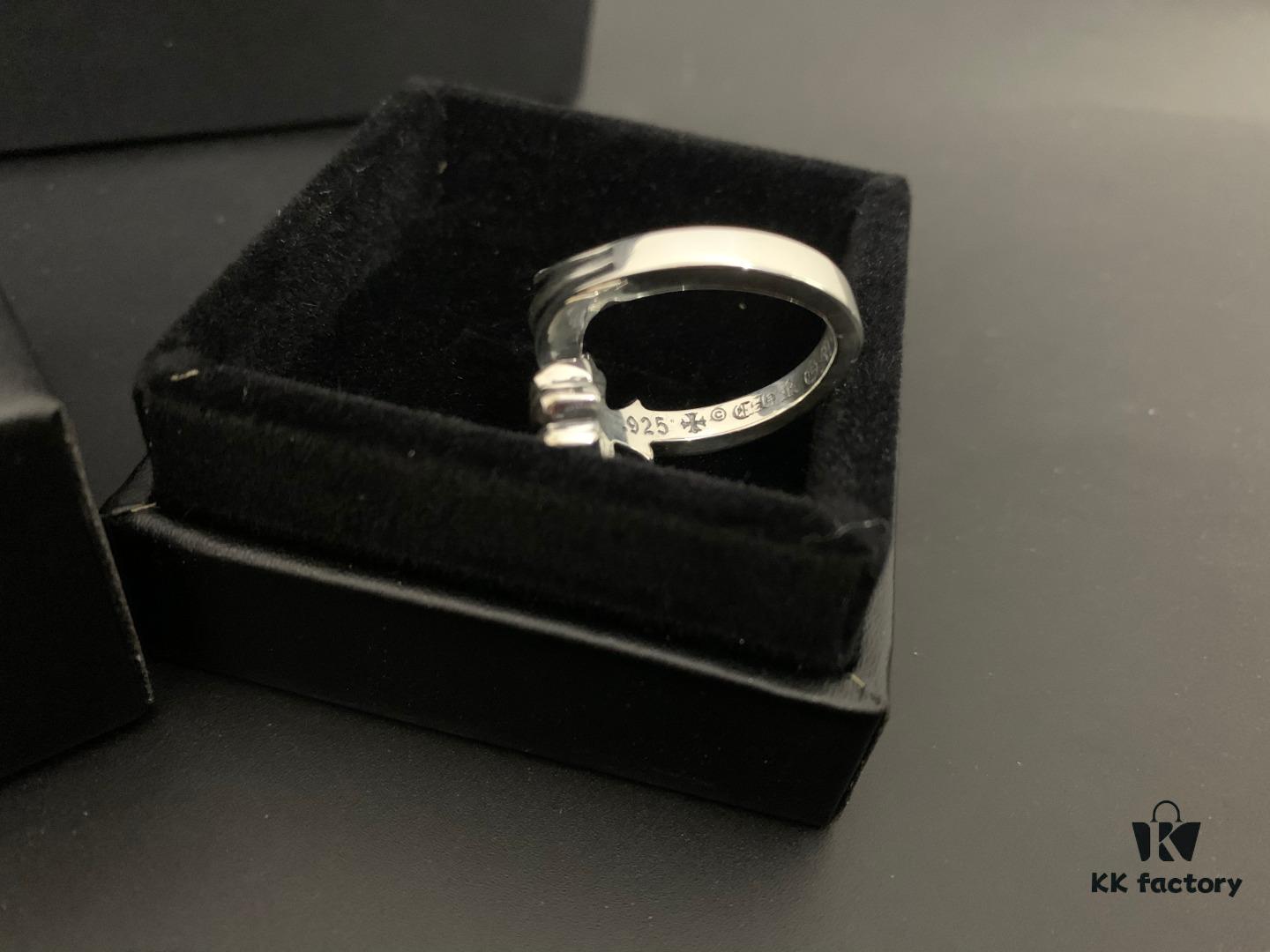 Chrome Hearts Cross Flower Twist Open Ring