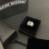 🔥 Chrome Hearts Men's Floral Cross Square Open Ring