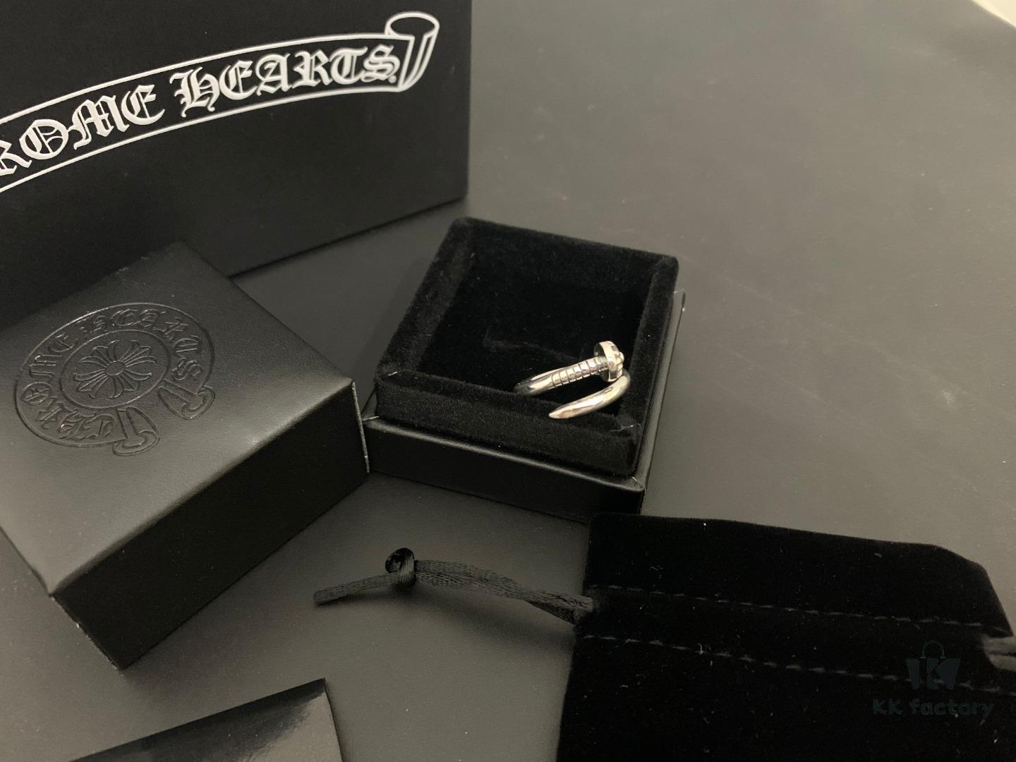Chrome Hearts Crooked Cross Nail Open Ring